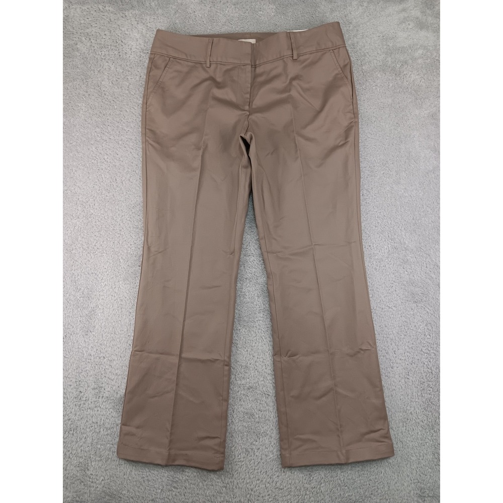 LOFT Pants Women 14 (37x31) Brown NWT Bootcut Modern Slim Dress